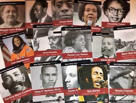 Black History flashcards from students of River Oaks Baptist School